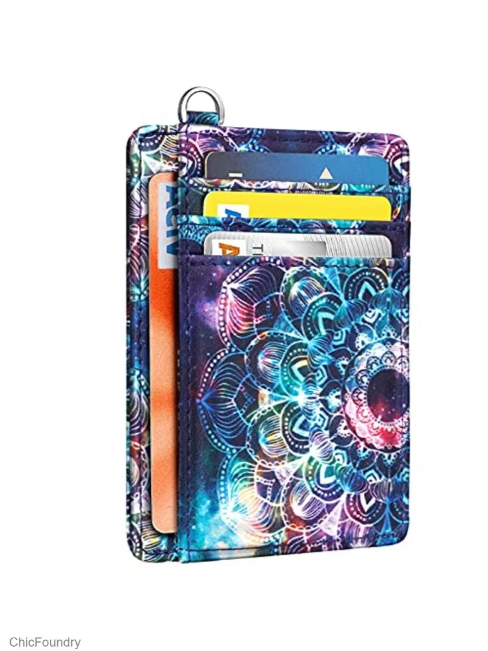 Minimalist Slim Faux Leather RFID Blocking Card Holder Wallet for Women